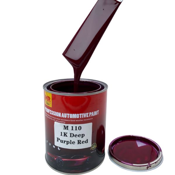 M110 Rojo Púrpura Profundo 1K Pintura de automóviles Revestimiento líquido Pintura de acabado automotriz