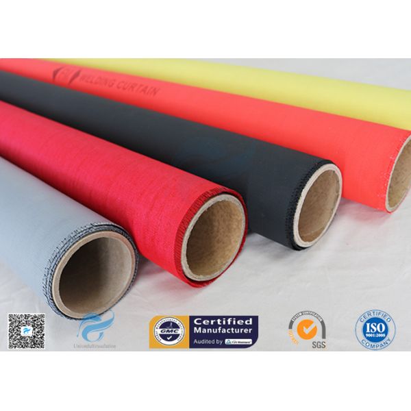 Heat Resistant Thermal Insulation 590g C-glass Silicone Coated Fiberglass Fabric