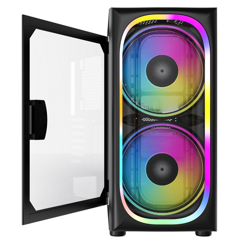 Корпус ATX для ПК Gaming ARGB Корпус из акрилового стекла 2x200MM Светодиодная подсветка