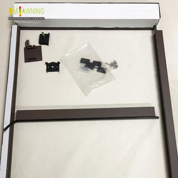 Motorized Outdoor Sunscreen Roller Blinds For Windows Zipper Track