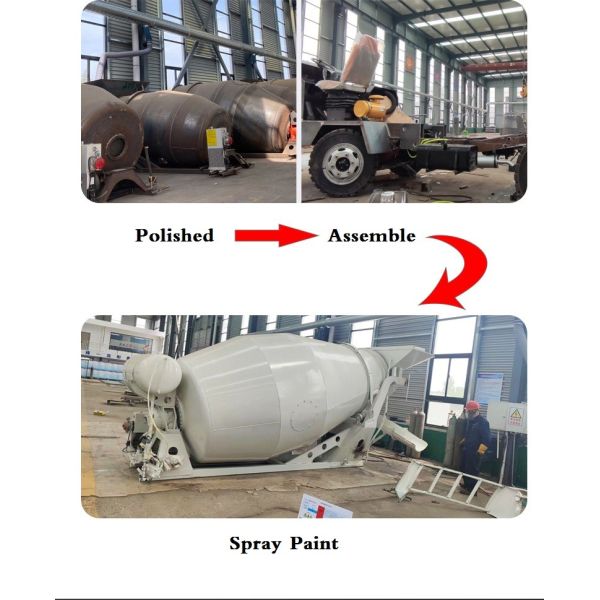 3-12 Cubic Meters Concrete Truck Mixer Drum Concrete Mixing Tank Cement Transport