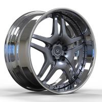 Aluminium forgé de roue de l'alliage 5x112 pour des jantes de disque de bronze industriel de baril de Chrome de voiture de CGL