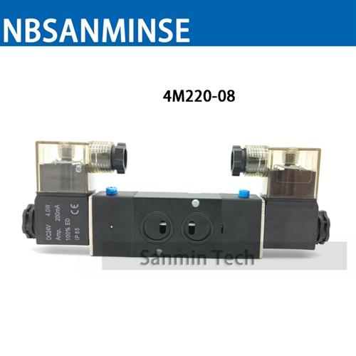 NBSANMINSE 4M Manifold Type Pneumatic Solenoid Valve Single / Double Coil Pneumatic Valve
