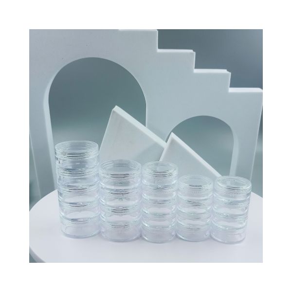 Слои Опциональные слои 5 мл 10 мл пластиковые кремовые банки в индивидуальных цветах и слоях для PS