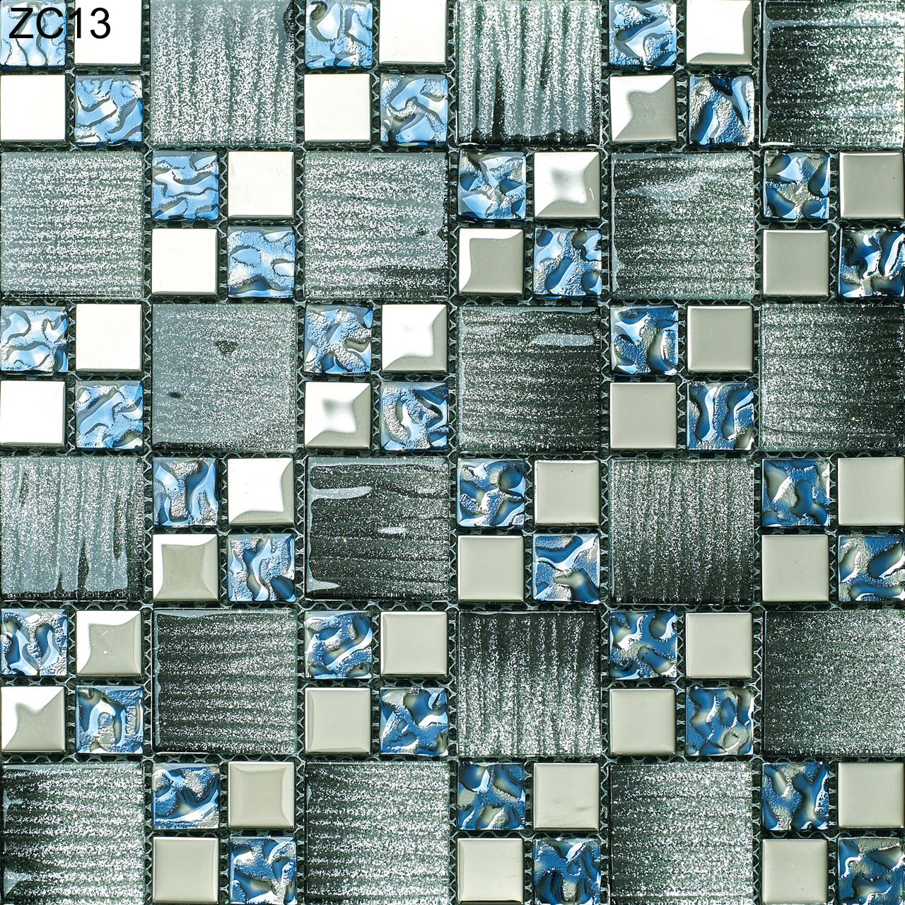 Stain-resistant and Decorative Bright Glass and Metal Wall Swimming Pool Mosaics For Renovation