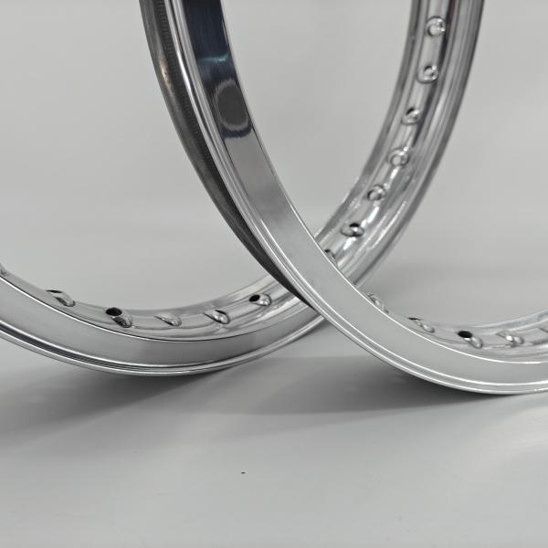 Polished 21 36HOLES 40HOLES Akront Style Valanced Alloy Motorcycle Rims with Sample