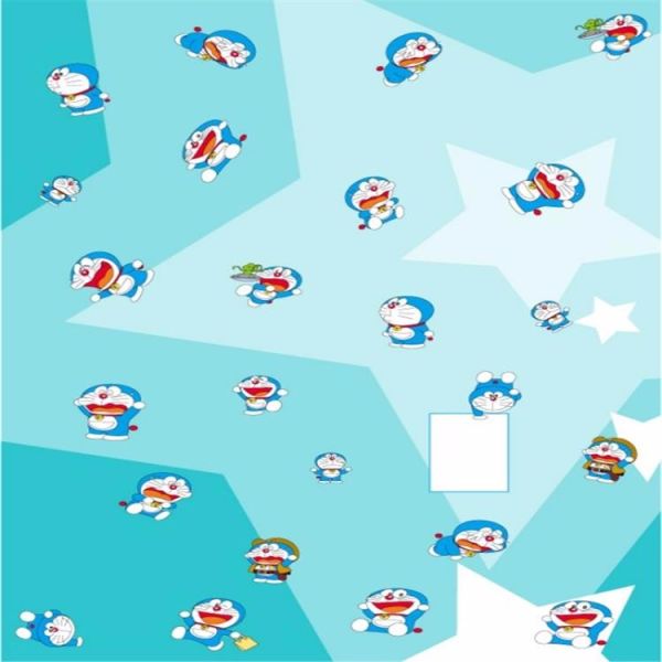 Blue Kindergarten Plastic Floor Tiles Cartoon Pattern UV Protection
