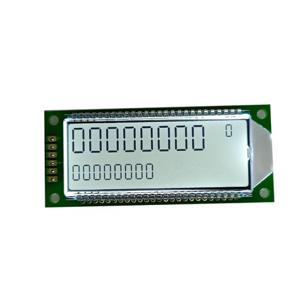 Customized Size 7 Segment Cob Htn LCD Display Monochrome With White Backlight Lcd Screen For Electric Meter