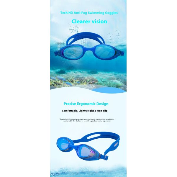 Electroplated swimming goggles, men's and women's sports products, swimming pool training for indoor and outdoor beaches, custom-made swimming glasses by the manufacturer, adults