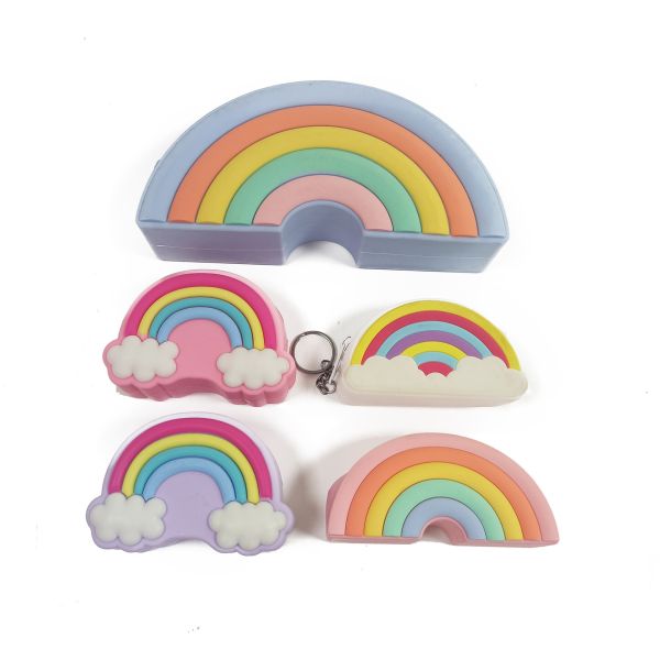 Радужная сумка с плечом, сумка с игрушками, сумка с сенсорными силиконами, сумка для девочек, карандаш для ручки, детские подарки.