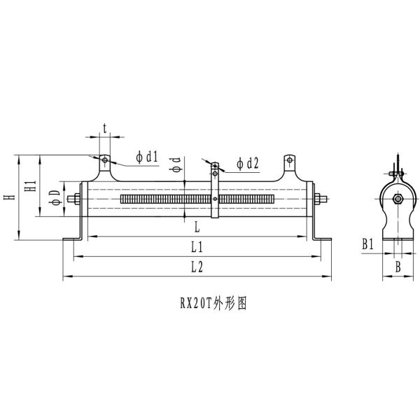 RX20T Vitreous Enamelled Wirewound Resistors