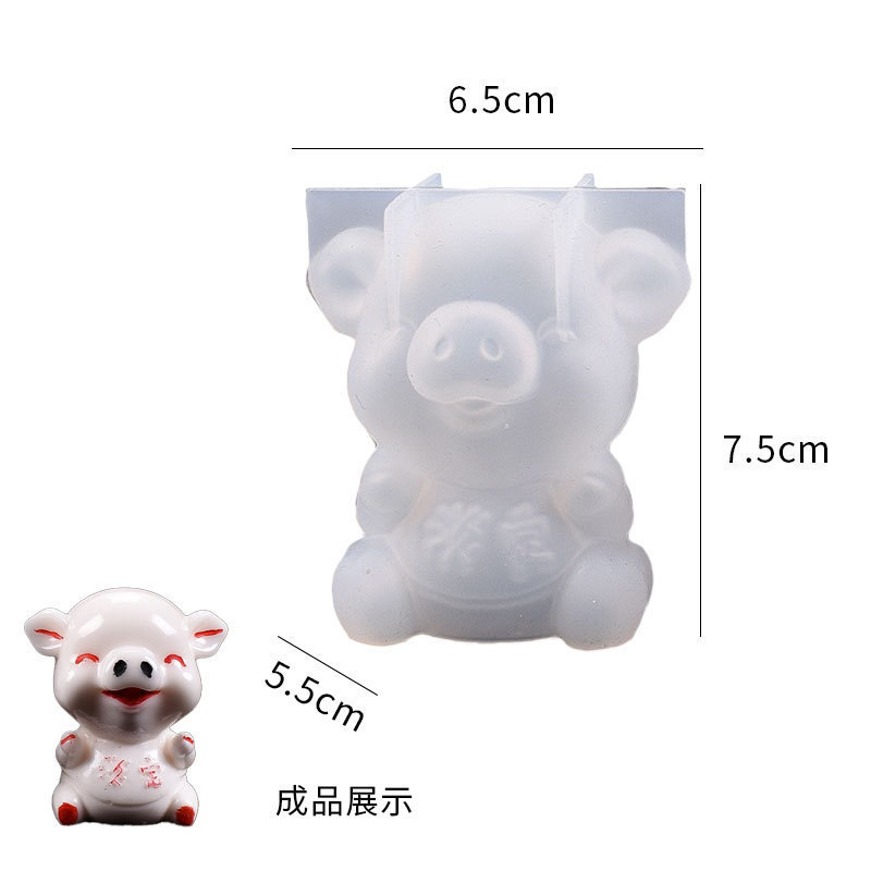 Crystal dropper mold, multiple teddy bear geometric animal 3D unicorn blessing rabbit silicone molds