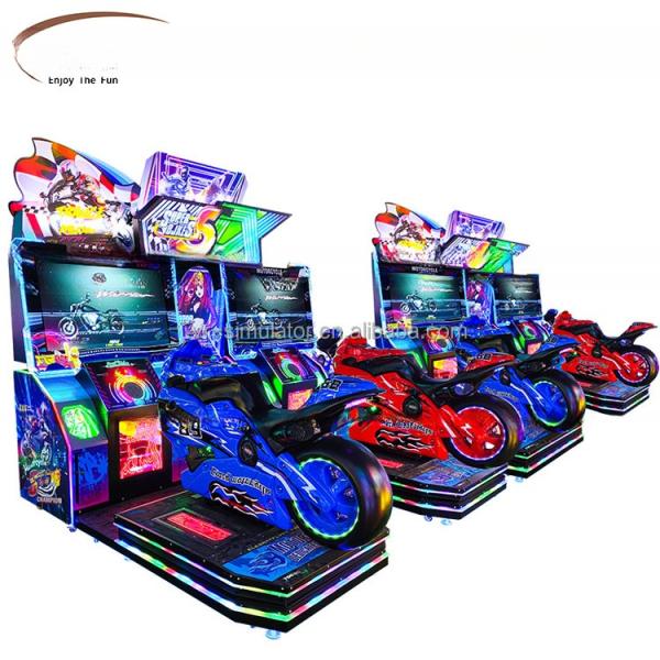 Coin Pusher HD 2 Player Racing Arcade Machine Motorbike Arcade Machiner 400W