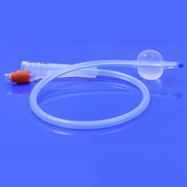 Disposable Two-Lumen Silicone Foley Catheter Medical Grade