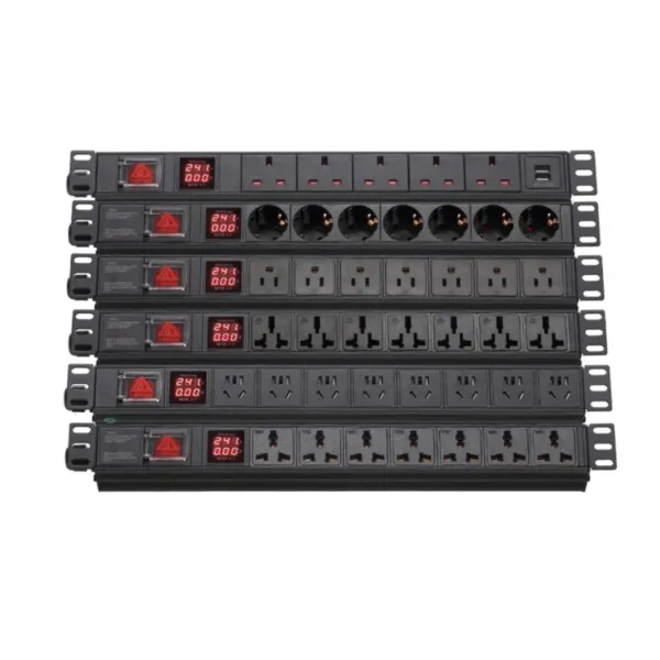 Surge Protector Rack-Mount PDU, 8 Right Angle Outlets Wide-Spaced