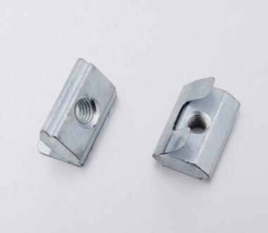 Metal Plate U Type Clip Nuts Medium Carbon Steel Material With Spring Leaf