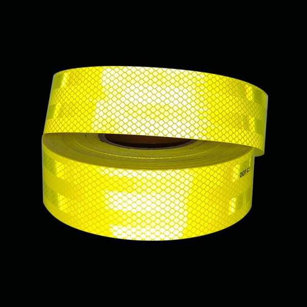 Fluorescent Yellow-Green DOT C2 Retro Reflective Marking Tape for Trucks