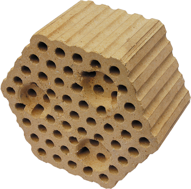 Electric Arc Furnace Fire Proof Checker Brick Made of Light Yellow Calcined Bauxite