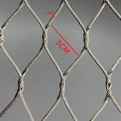Hand Woven Knotted Type Stainless Steel Rope Mesh For Protection Fence