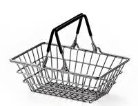 Corbeille de shopping de supermarché sur mesure