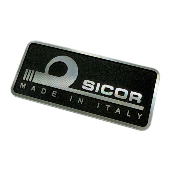 Customized Logo With Embossed Font On The Black Base Of The Aluminum Nameplate
