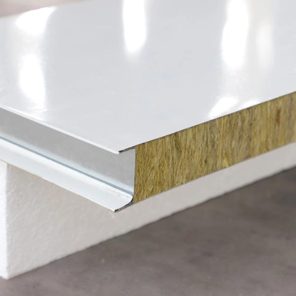 Painel de lã de rocha de isolamento para design de armazém moderno e resistência ao fogo