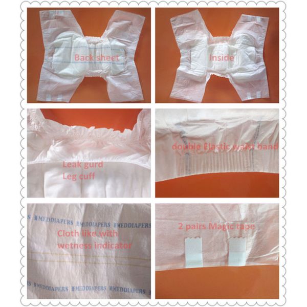 Custom Adult Disposable Diapers Care For Patients , M / L / Xl Size