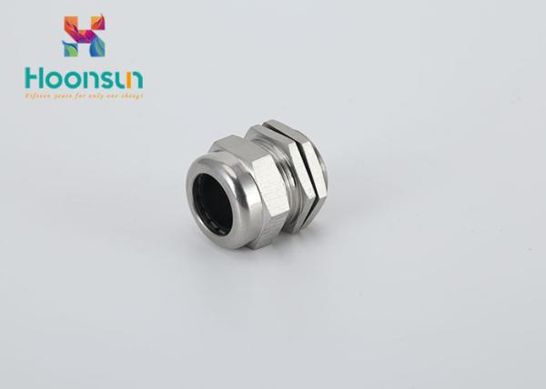 M20 Waterproof Cable Gland , Metal Brass Cable Connector With 6 - 12mm Dia