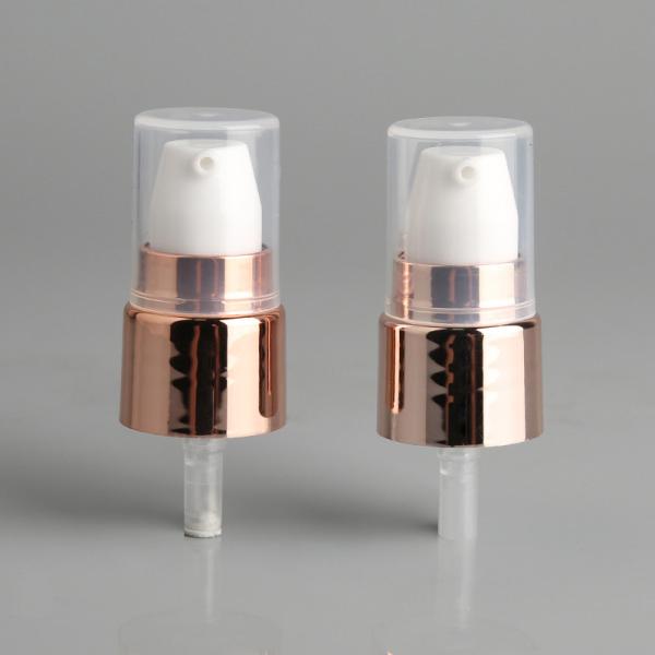 20/410 Bomba de tratamento de creme de plástico Bomba de ouro UV com PP Over Cap 20mm Saída 0,12cc