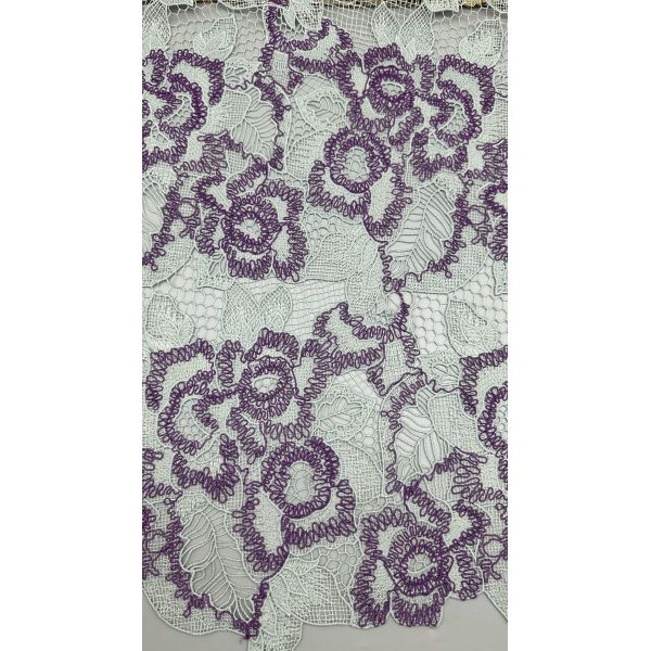 Floral Embroidered Lace Fabric for Wedding Dresses Premium Embroidered Lace Fabric for Fashion Garments