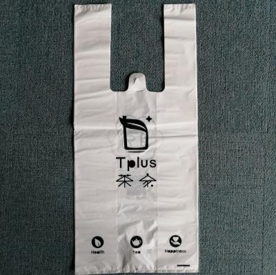 Hdpe Clear T Shirt Plastic Bags Takeaway Bags Customized Logo Side Gusset Type