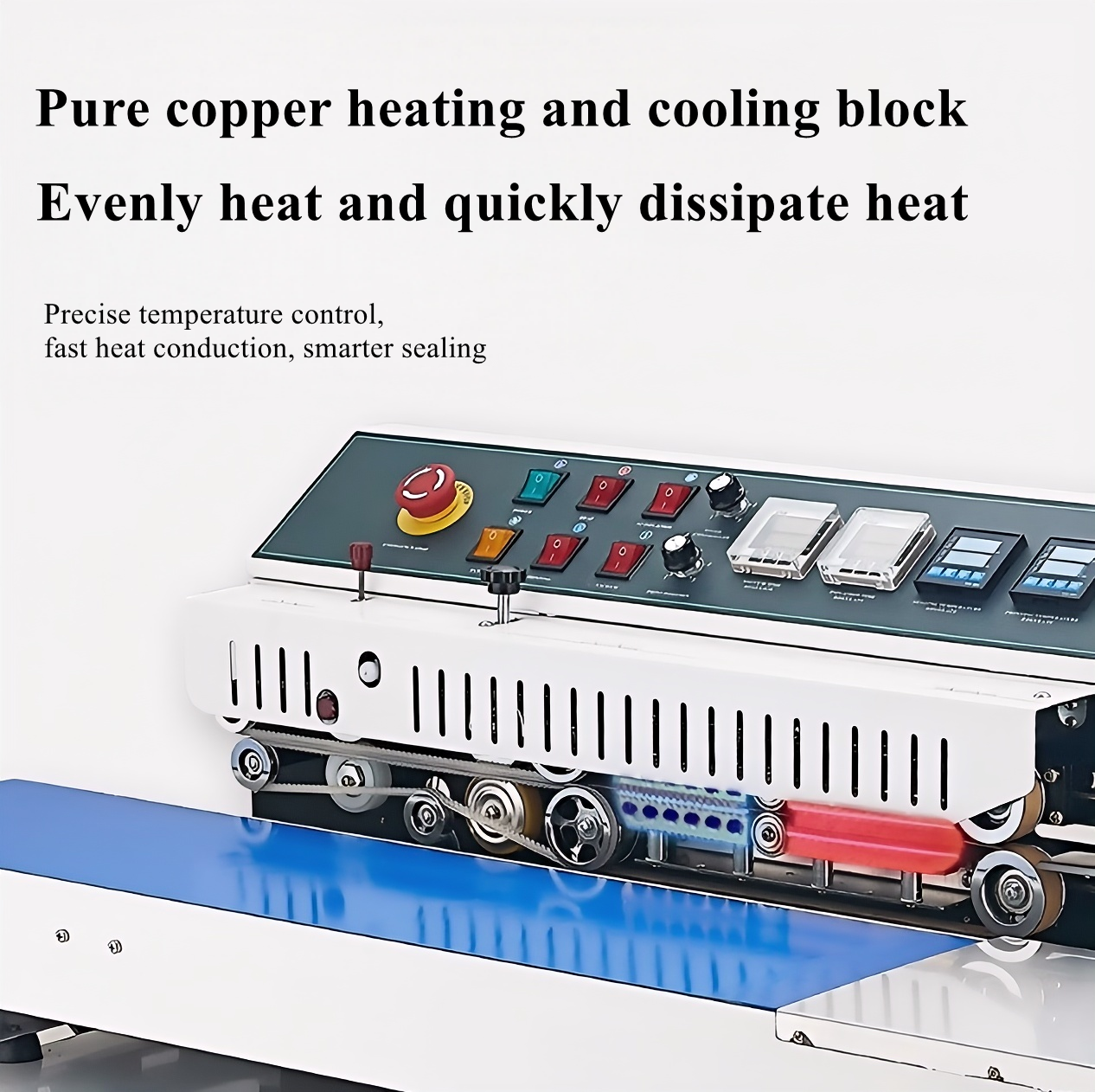 Hipac Semi-Automatic Electric Heat Sealing Machine Continuous Inflatable Bag Sealing with Degassing and Inflation
