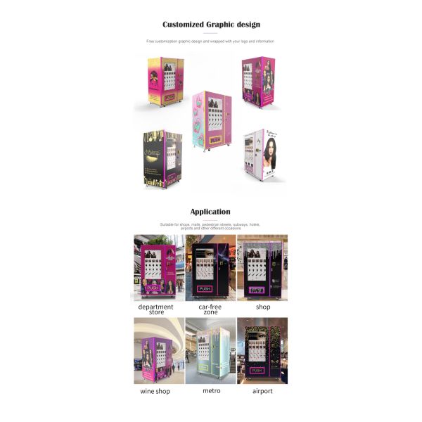 Euro Standard 49 Inch Full Touch Screen  Vending Machine Credit Card and Token Payment System for Beauty Products