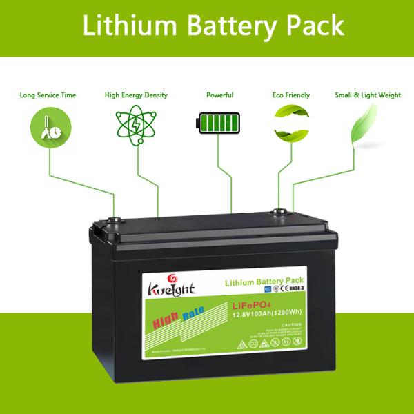 Bms 100ah 12.8v Lifepo4 Deep Cycle Battery Lithium Ion For Solar System