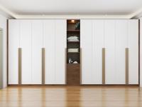 Dormitorio de cristal de nuez puerta giratoria armario modular ensamblado