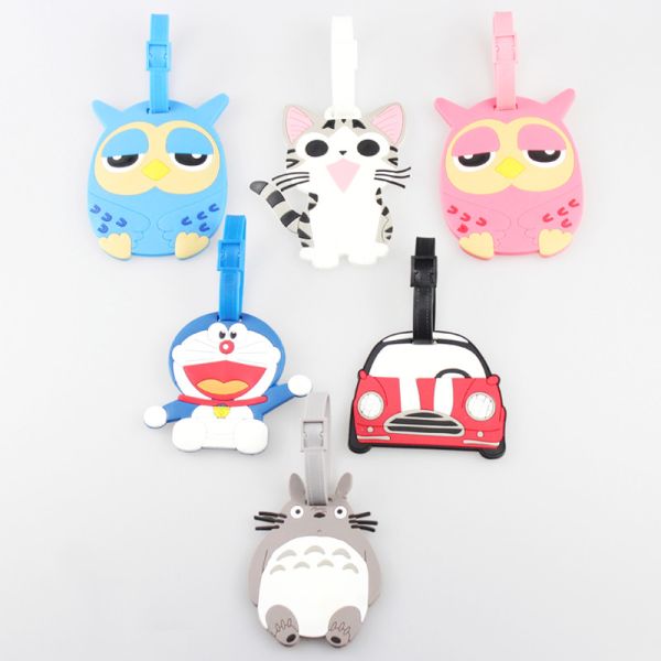 Custom personalized luggage tag low price silicone luggage tag wholesale OEM made PVC