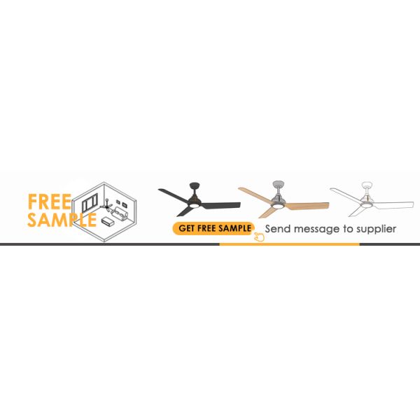 Certificado ETL 1stshine Ventilador de teto LED em cor preta com material ABS de metal remoto