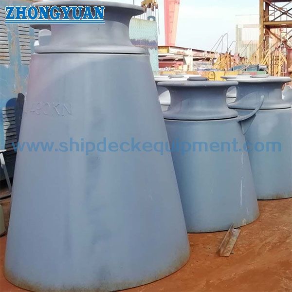 Single-Roller Pedestal Fairlead with Cleat | Ship Mooring and Towing Line Guide (CB/T 436 Type B)