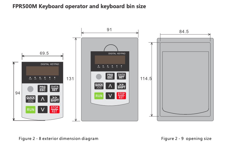 Мини кнопочная панель инвертора привода VFD частоты AC частей запасной части VFD переменная