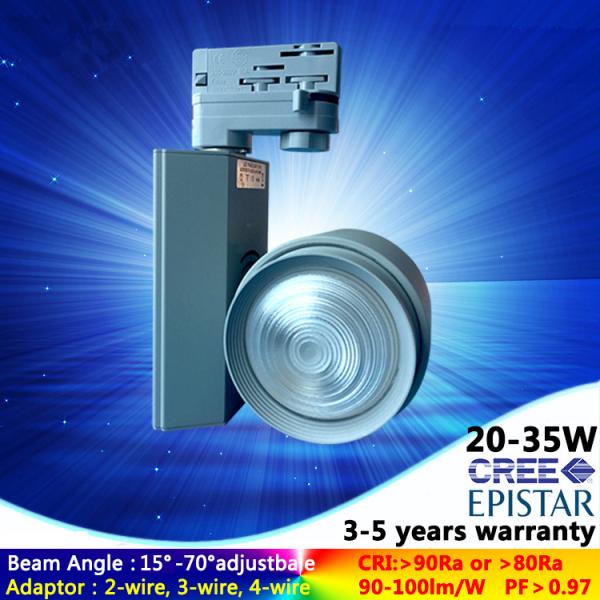 5000K 15° to 70°anti glare cree 20W led track light 6500K focus spot lamp with high quality