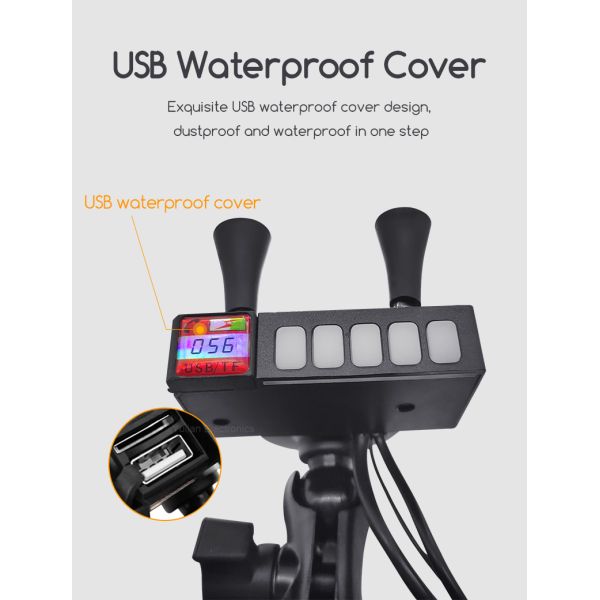 5V 2A Rechargeable Motorcycle Speakers , CE Motorbike Audio System