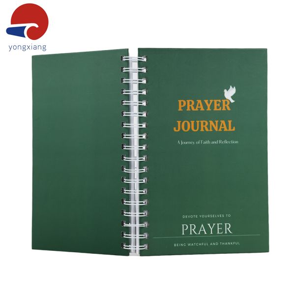 A5 Custom Planner Printing Green Daily Schedule Diary With Spiral Binding