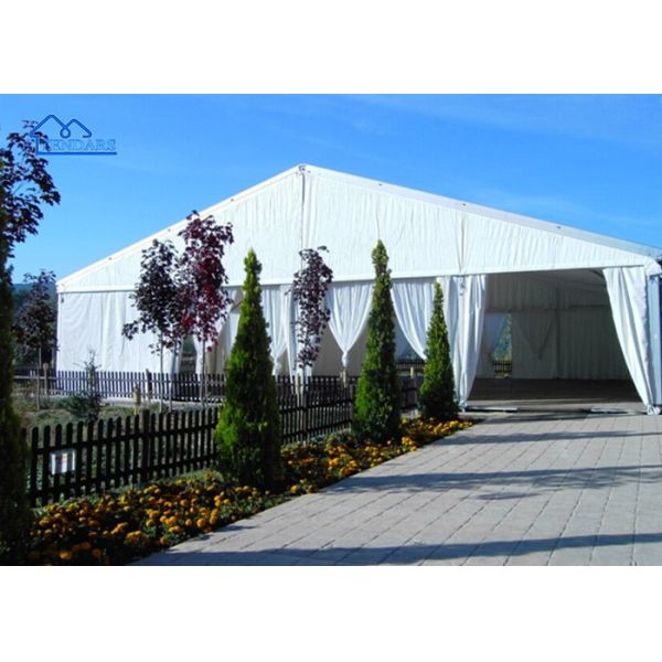 Fire-Retardant Lawn Party Marquee Tents Reinforced Alloy Frame Removable Sidewall PVC Canopy Structure