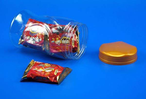 Clear Plastic Airtight Storage Jars With Screw Cover Food Grade PET Material