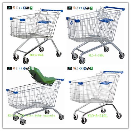 Durable Mesh Handing Metal Shopping Basket With Double Handles 400x300x220mm