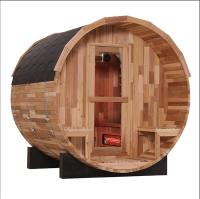 Outdoor Infrared Barrel Sauna Room with Wooden Handle