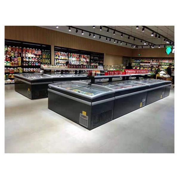 Supermarket Commercial Horizontal Product Frozen Storage Display Island Cabinet Freezer