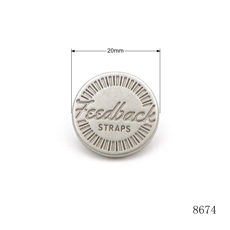 Leather Bag Rivet Flat Metal Stud Rivet 15mm With Custom Logo
