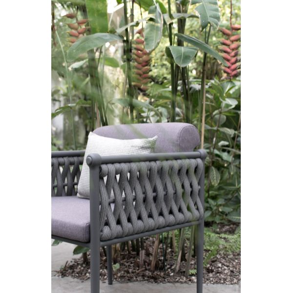 Waterproof UV Resistant Fabric 45D Density Cotton Rattan Garden Furniture Dining Set