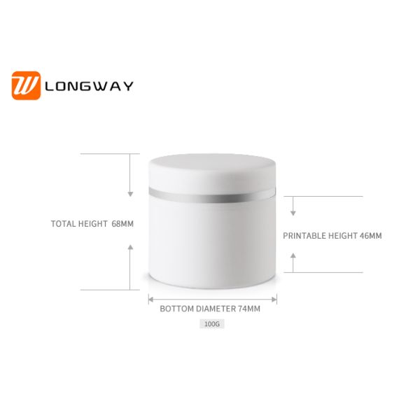 30g 50g 100g white cosmetics cream empty jar,luxury empty double wall plastic cosmetic jar